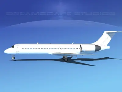 Boeing 717-200 Unmarked 4 3D model