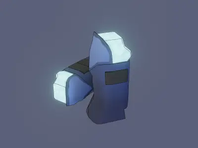 Set Weapons Sci-fi Low-poly 3D model