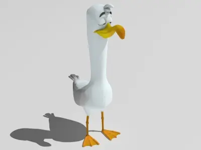Goofy seagull 3D model