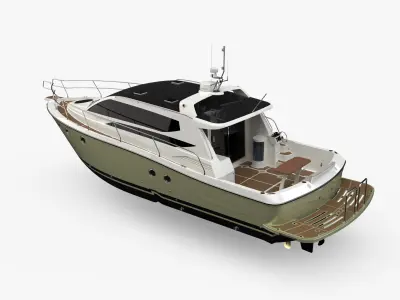 36 Foot Motor Boat 3D model
