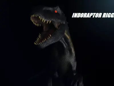 Indoraptor Rigged 2018 3D model