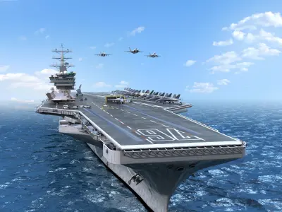 Aircraft Carrier CVN76 USS Ronald Reagan 3D model