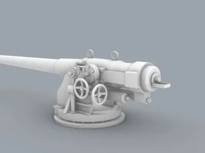 Pattern 1892 152mm Low-poly 3D model