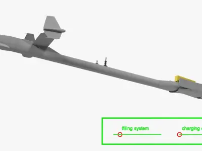Refueling Boom Extended-Rigged 3D model