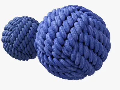 Decorative fabric balls Free 3D model