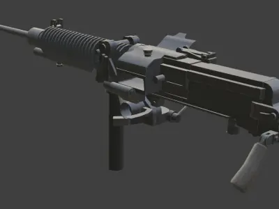 gun type92 Low-poly 3D model