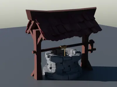 Water Well Low-poly 3D model