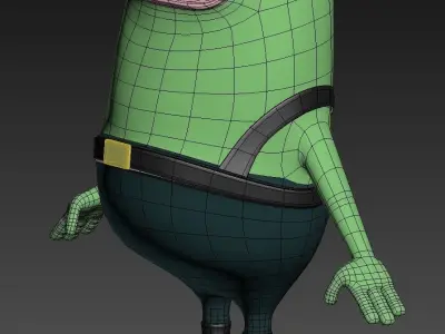 fish spongebob square pants Low-poly 3D model