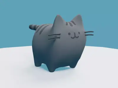 Pusheen 3D Model Free low-poly 3D model