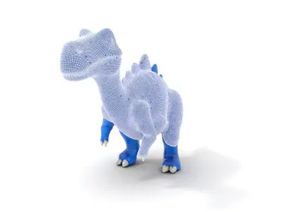 Stegosaurus Dinosaur Model Pack with PBR Textures Low-poly 3D model