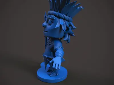 Tribal Man Cartoon 3D print model