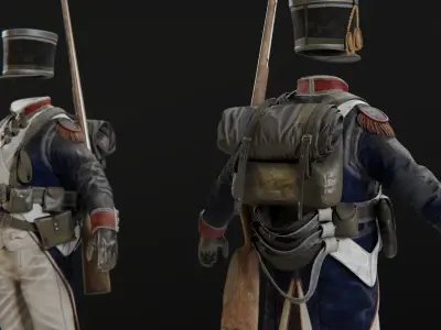 Soldier Napoleon Infantry 3D model