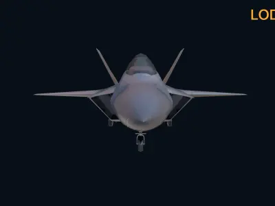 Asset - Army - Aircraft F22 Low-poly 3D model