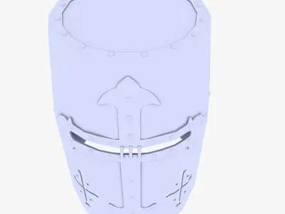 Templar Helmet Low-poly 3D model
