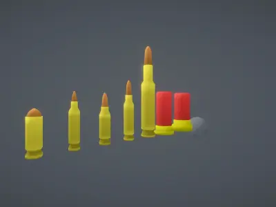 Poly World - Toon Projectiles Free low-poly 3D model
