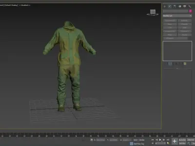 Male Hunting Outfit Low-poly 3D model