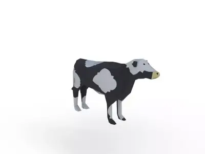 Cow Cartoon - 02 Low-poly 3D model
