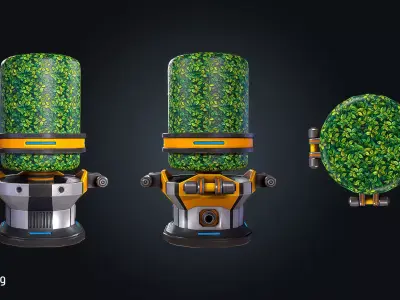 SCI-FI Plant V1 Futuristic Vegetation Low-poly 3D model