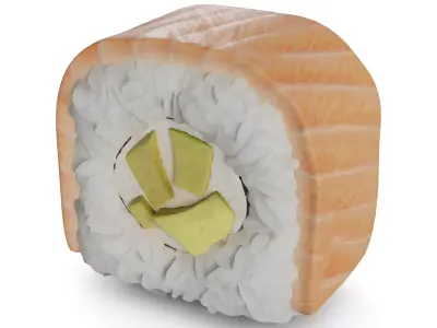 Sushi Salmon avocado cream 3D model