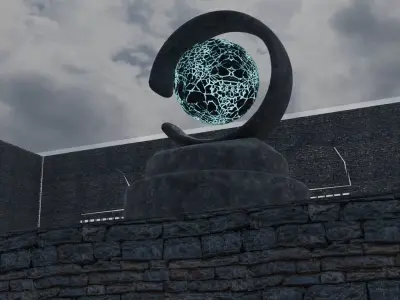 Post-Medieval glow-orb pillar Free 3D model