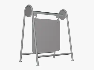 Basic Display Stand - Geometry Only No Textures No Materials 3D model