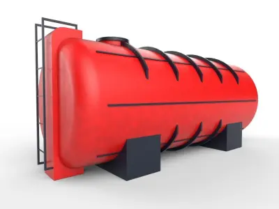 liquid tank M2 - New Low-poly 3D model