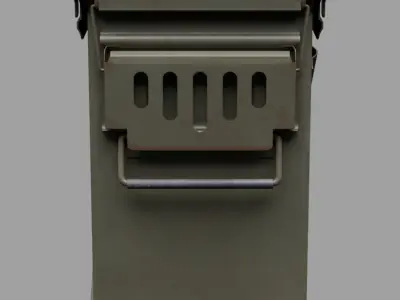 Military 40mm Ammunition Box Low-poly 3D model