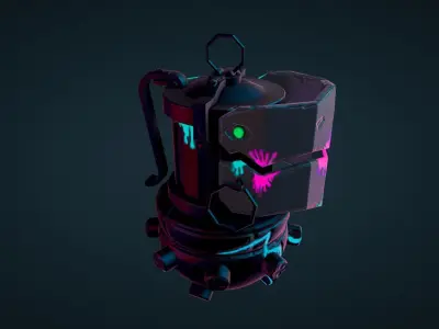 Jinx Grenade LOL Arcane Low-Poly model Low-poly 3D model