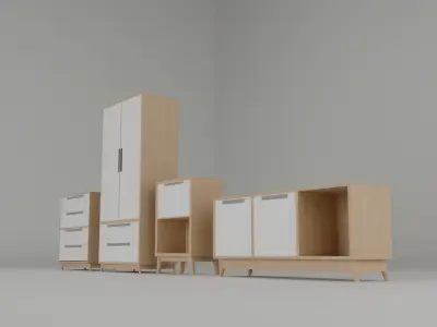 Cabinet  end Closet Furniture  3D model