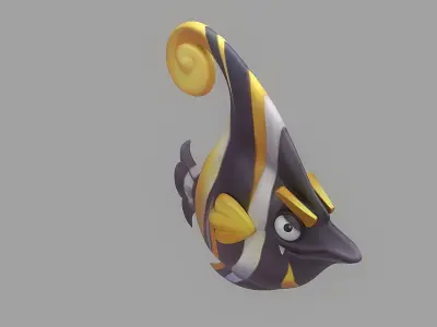 Cartoon Fish 14 Low-poly 3D model