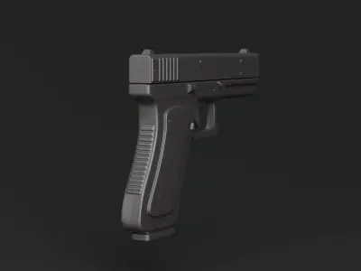 9mm Pistol Low-poly 3D model