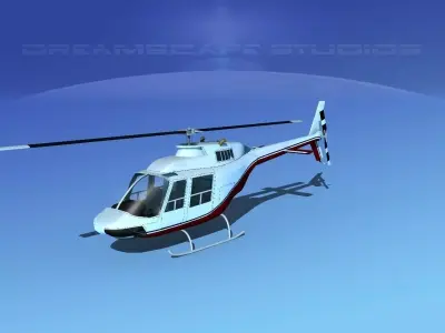 Bell 206 JetRanger V04 3D model