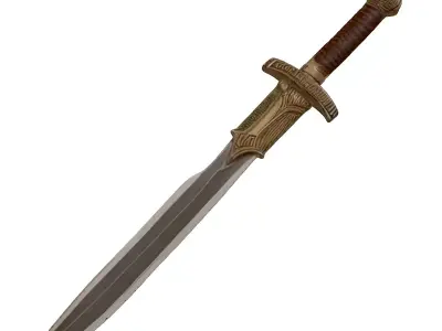 Ornate Fantasy Medieval Sword 3D model