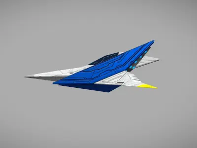 Starfox 64 Arwing Low-poly 3D model