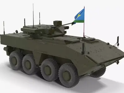 VPK-7829 Bumerang Green Clean No Logo Low-poly 3D model