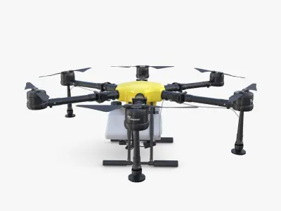 Agricultural drone V1 Low-poly 3D model