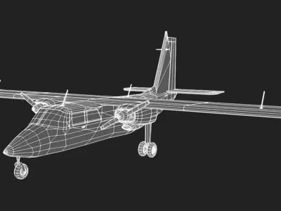 Britten-Norman BN-2 Islander Low-poly 3D model