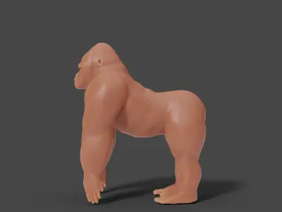 3D Gorilla Sculpture Model 3D model