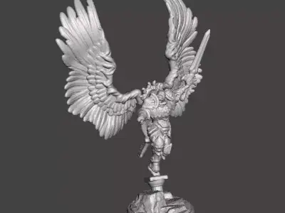 6MM SCALE ARCHANGEL LORD MINIATURE MODEL SCIFI OR FANTASY GAMES 3D print model