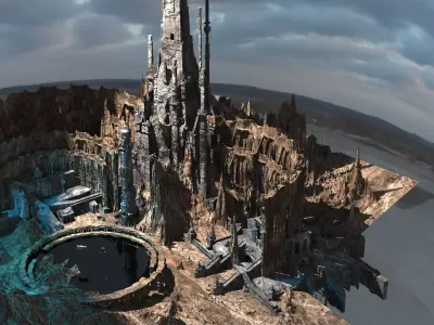 Covenant of aliens Hall Tower 3D model