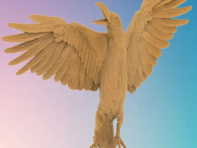 Golden eagle 3D MODEL STL FILE FOR CNC ROUTER LASER 3D print model