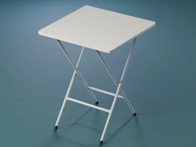 two folding tables 3D model