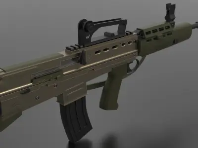 SA80 L85A1 Weapon Fps-Tps Low-poly 3D model