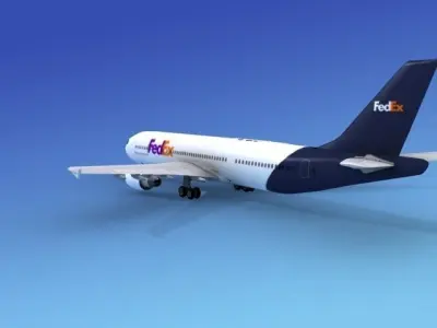Airbus A300 FedEx 3D model