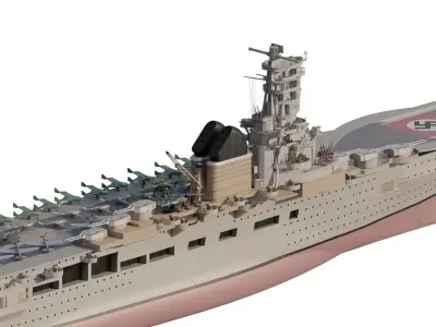 WW2 NAZY AIRCRAFT CARRIER 3D model