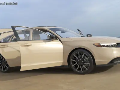 Contemporary Premium Sedan Beige 3D model
