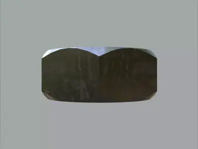 Steel Stained M10 Hex Nut with PBR 4K Textures 3D model