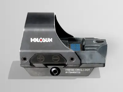 Holosun 510C Red Dot Sight Low-poly 3D model