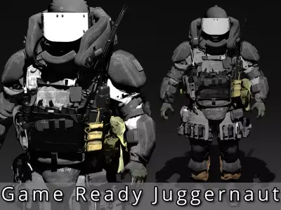 Heavy Juggernaut Game Ready - Low Poly Model Low-poly 3D model