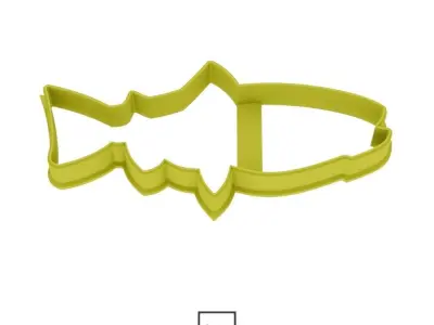 Fish 3 cookie cutter for professional Free 3D print model